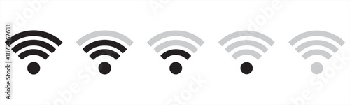 Wi-Fi antenna connection status icon illustration
