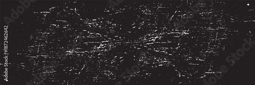 Scratched Grunge Urban Background Texture Vector. Dust Overlay Distress Grainy Grungy Effect. Distressed Backdrop Vector Illustration. Isolated Black on White Background. EPS 10.
