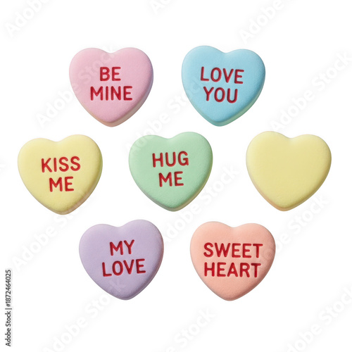 Colorful conversation hearts