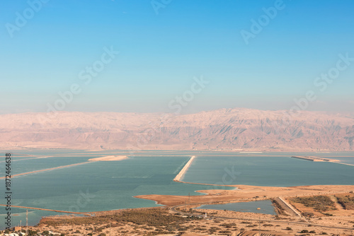 Judean Desert, view of the amazing Dead Sea