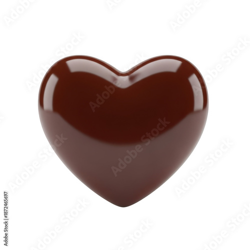 Rich dark chocolate heart