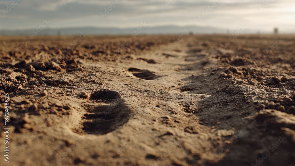 Obraz premium Footprints in the Sand