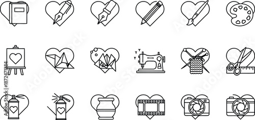 Heartfelt valentine's day icons collection