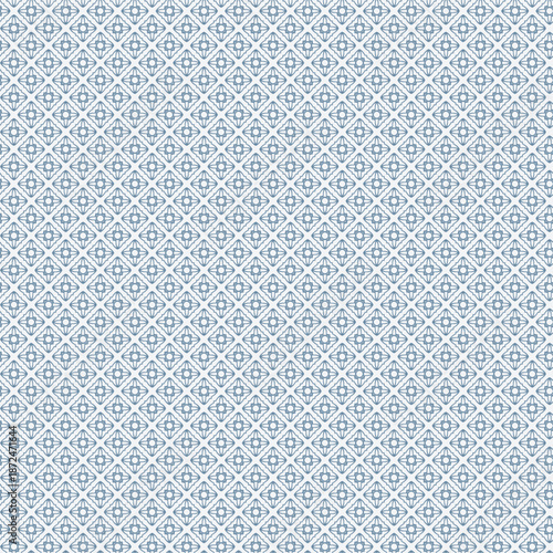 Seamless Geometric Tile Pattern - Pastel Blue -Medium Scale. 