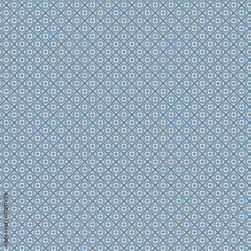 Seamless Geometric Tile Pattern - Pastel Blue - Inverted - Medium Scale. 