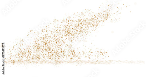 Fotografie Dust and sand clouds on transparent background