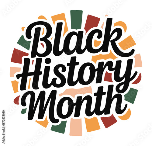 Black History Month Celebration with Colorful Background