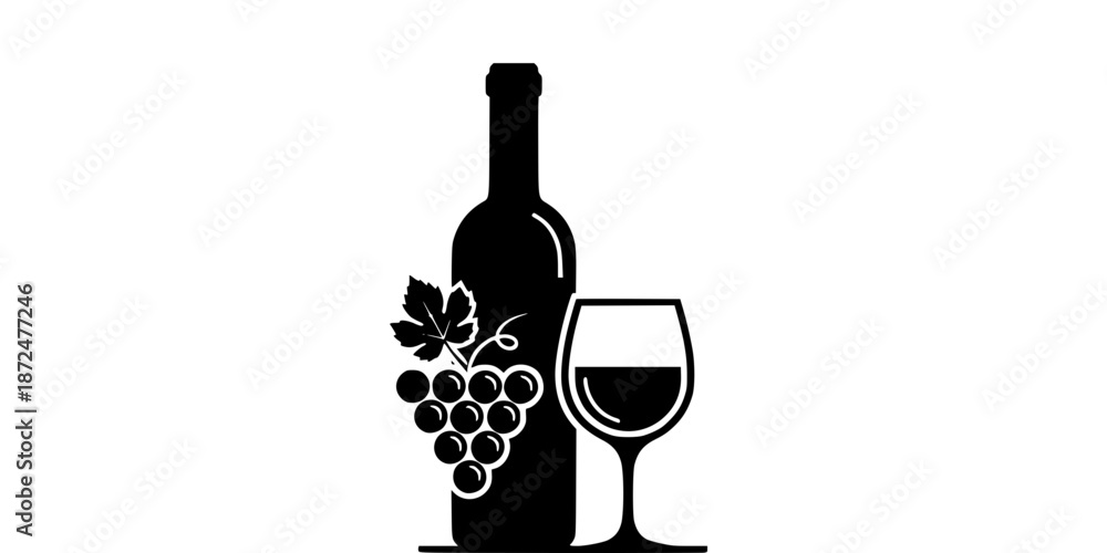 Φωτογραφία Sustainable Winery Wine Bar Logo Vector Icon