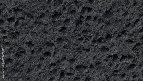 Porous Black Rock Texture