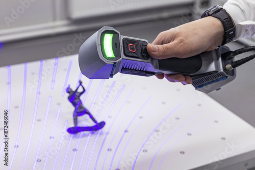 Russia. Saint-Petersburg. The process of 3D scanning of the product.