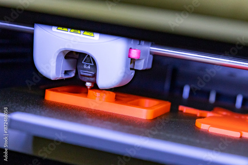 Russia. Saint-Petersburg. The process of 3D printing the product.