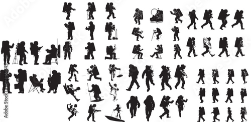 Astronaut Silhouettes – Space Activity Icon Pack