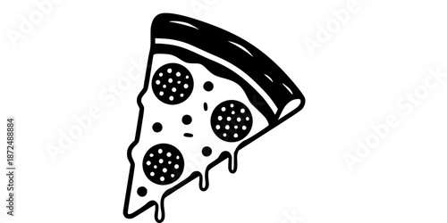 Artisan Pizzeria Modern Pizza Slice Silhouette