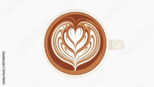 Valentine Drink Vector Illustration Collection with Heart Decoration on White Background