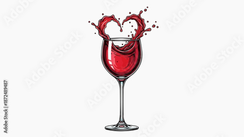 Valentine Drink Vector Illustration Collection with Heart Decoration on White Background