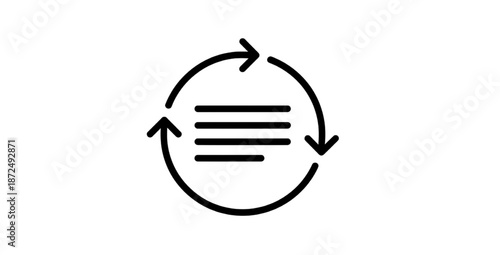 Content Management Update Icon Showing Continuous Document Refresh Cycle