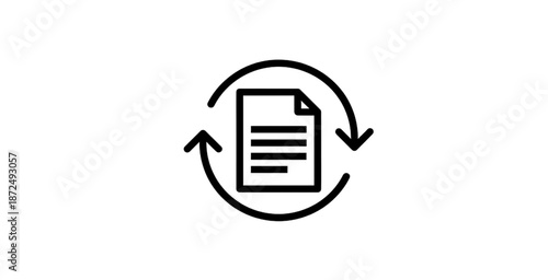 Digital Document Update And Synchronization Icon For Business Workflow