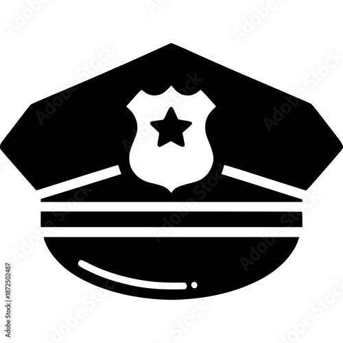 Police Hat Icon Vector