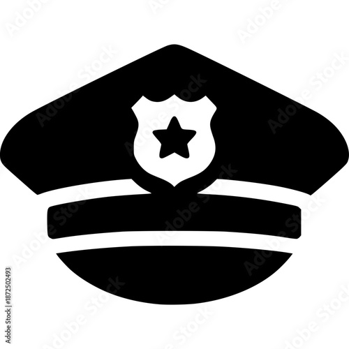 Police Hat Icon Vector