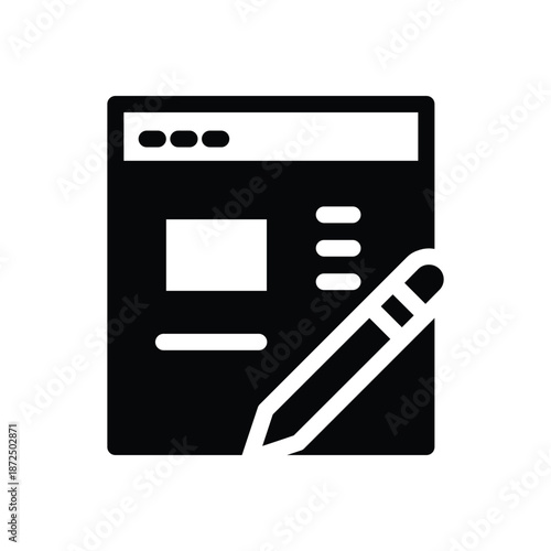 content solid icon vector design good for web or mobile app