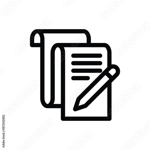 text outline icon vector design good for web or mobile app