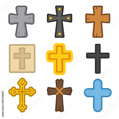 Diverse cross designs highlighting spiritual and cultural symbolism