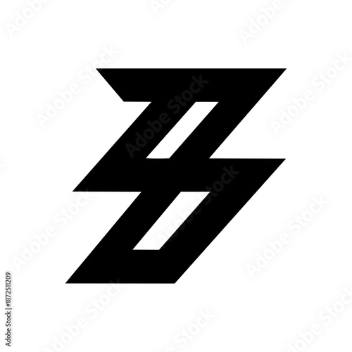Bold zigzag lightning-shaped mark symbolizing power, speed, energy, and disruptive movement in a sharp geometric form.