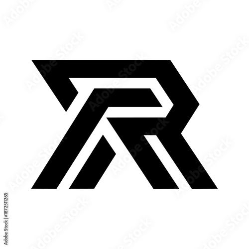 Bold angular letter R formed with sharp lines, expressing strength, direction, and modern identity.
