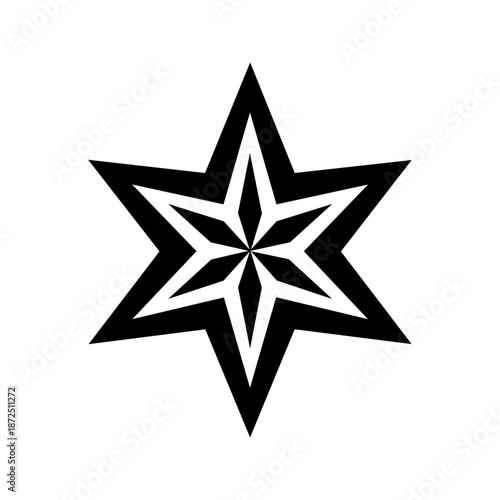 Bold layered star shape representing excellence, achievement, and standout quality.