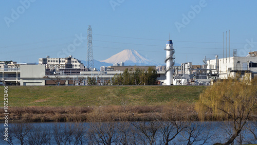 Wallpaper Mural 江戸川堤、富士山遠景 Torontodigital.ca