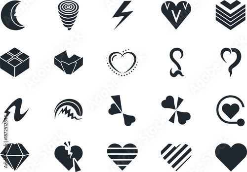 Love symbols collection for valentine's day