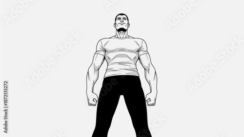 The Human Experience Feels Emotional All the Time Through Illustration of a Muscular Man Standing