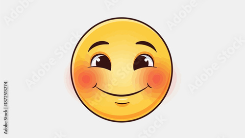 The Human Experience Feels Emotional All the Time with a Blushing Smile Illustration