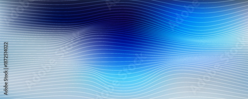 Wavy blended lines with blue cyan gradient mesh abstract background nice for wallpaper or banner