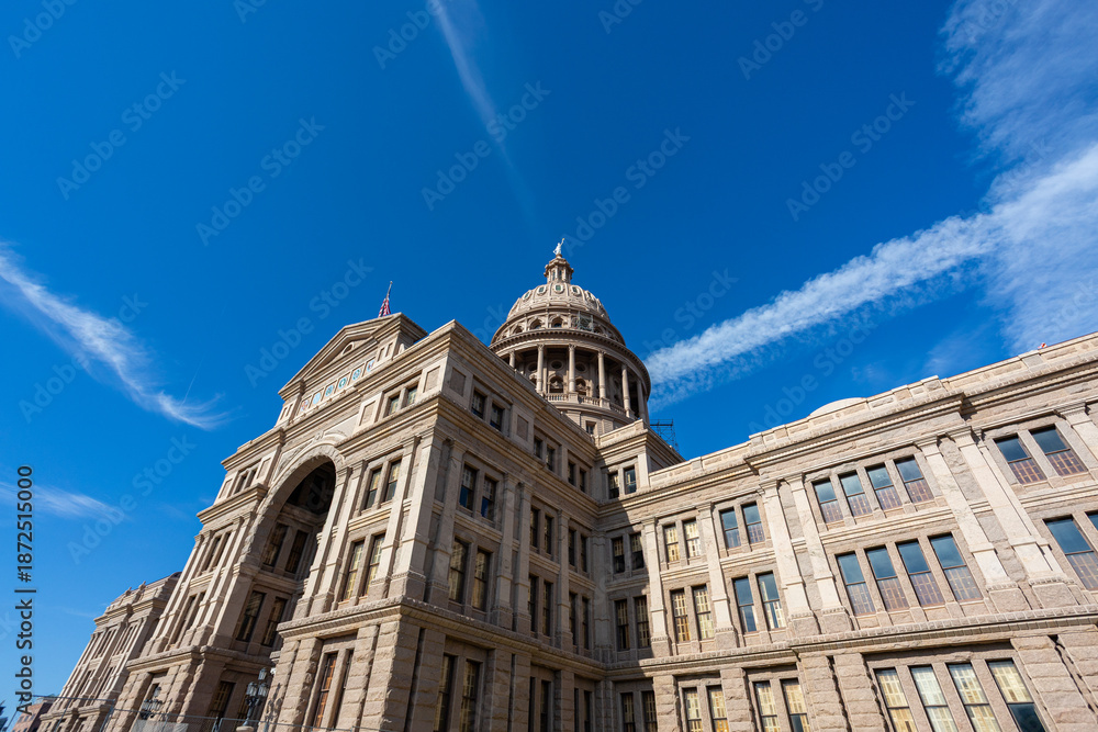 Obraz premium Capitol Dome government of Austin, center destination for travel in technology business hub city of the world. The capital city of Texas state in United states, USA