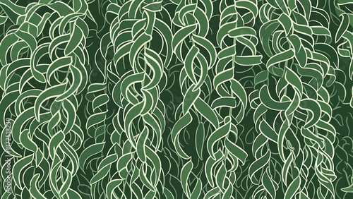 seamless green leaves pattern abstract organic foliage design for nature-inspired wallpaper textile and web background projects.