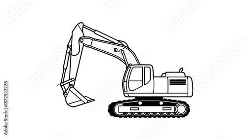 Excavator Machine Heavy Equipment Construction.