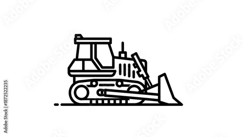 Bulldozer Construction Equipment Heavy Machinery.