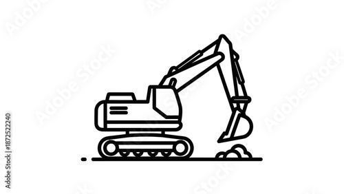 Excavator Machine Heavy Equipment Construction.