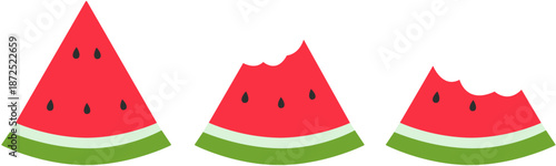 Minimal Watermelon Slice Pack From Whole to Bitten
