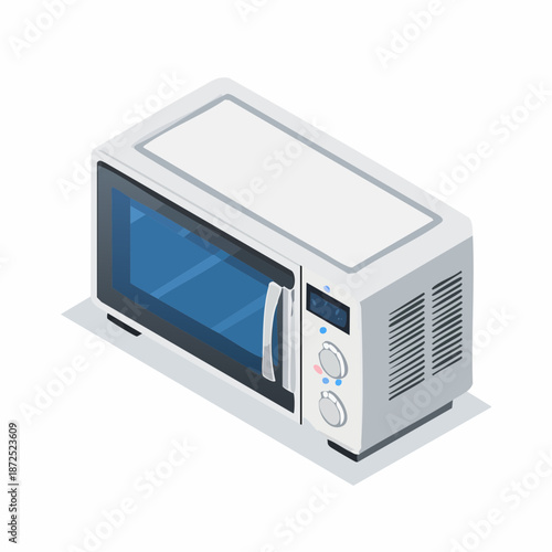 Microwave oven appliance for heating and cooking food in kitchen
