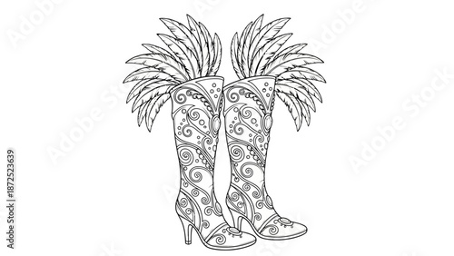 High Heel Stiletto Fashion Boots.