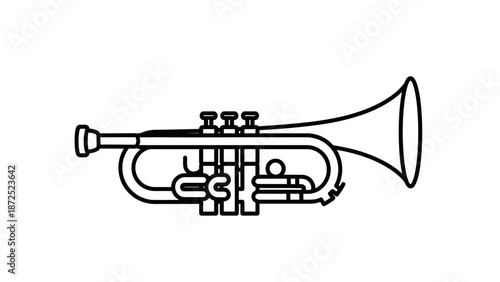 Brass Trumpet Musical Instrument Closeup.