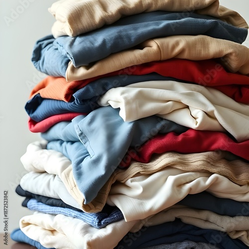 Clothes piled up