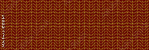 Red Triangle Artdeco Seamless Pattern. Elegant Geometrical Vector Illustration. Gold Modern Minimal Shapes. Luxury Background. Art Nouveau Outline BG.