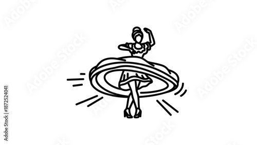 Person Riding a Spinning Top Toy.