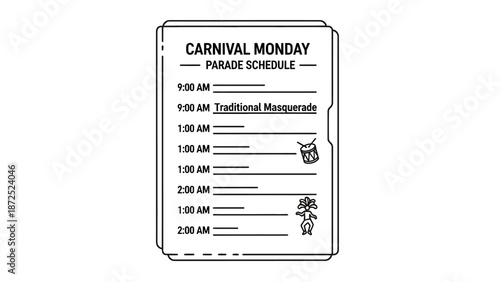 Carnival Monday Parade Schedule Form.