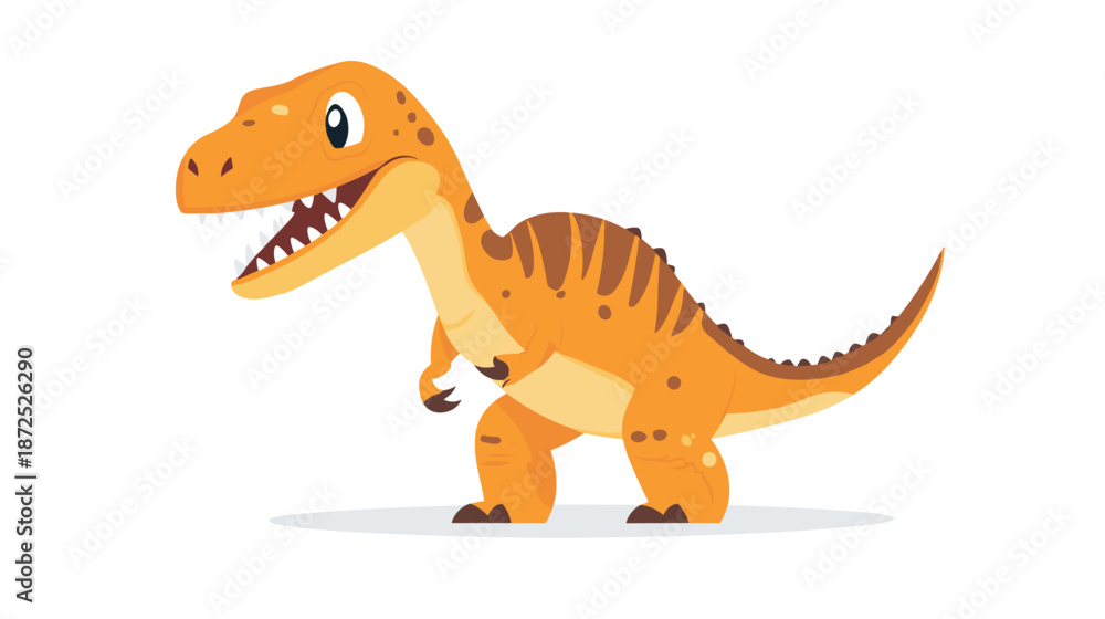 Naklejka premium Cartoon T Rex Dinosaur Illustration.