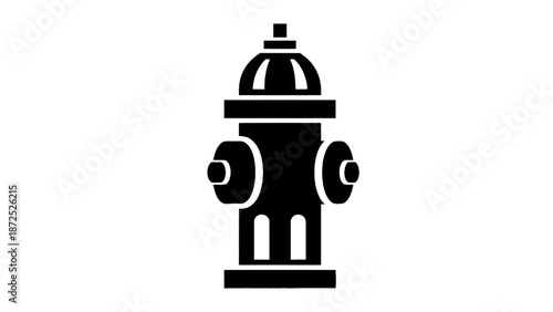 Vector illustration of a classic fire hydrant, essential for urban safety infrastructure, on transparent background