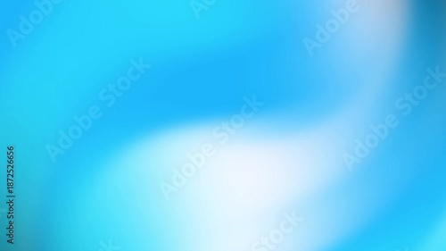 Abstract smooth blurred gradient background in vibrant light blue and white hues, creating a soft and flowing visual texture perfect for modern design projects, digital art, and website backdrops.